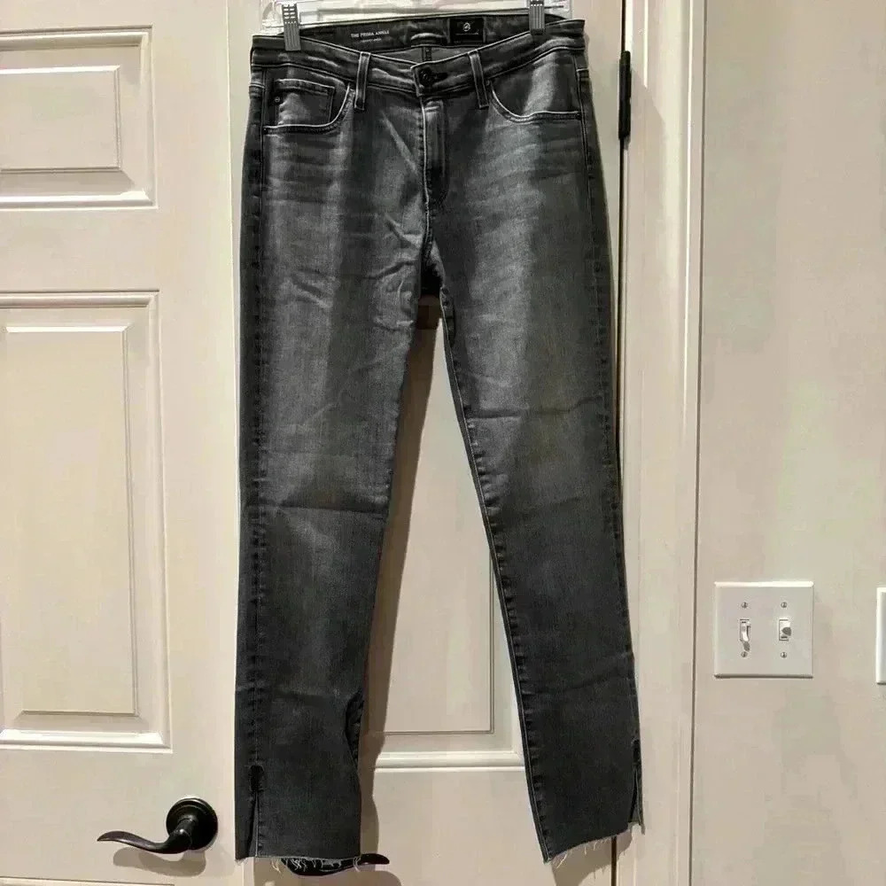 Adriano Goldschmied AG Prima Ankle in Grey Light Cigarette Skinny Jeans 29R